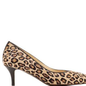 Banana Republic Leopard Print Calf Hair Almond Toe Kitten Heels Size 8